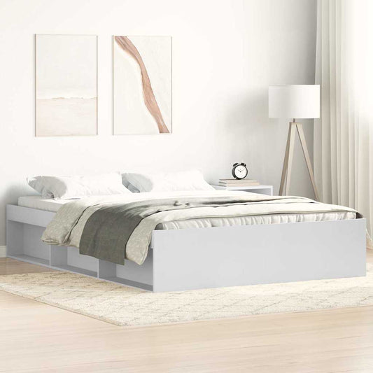 vidaXL Bed Frame without Mattress White 140x190 cm