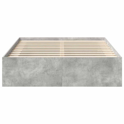 vidaXL Bed Frame without Mattress Concrete Grey 140x190 cm