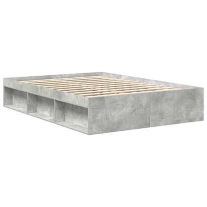 vidaXL Bed Frame without Mattress Concrete Grey 140x190 cm