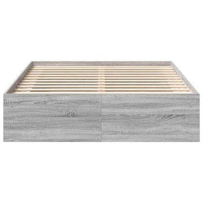 vidaXL Bed Frame without Mattress Grey Sonoma 140x190 cm