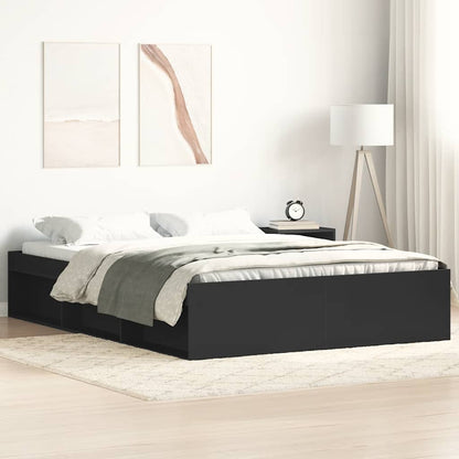 vidaXL Bed Frame without Mattress Black 135x190 cm Double
