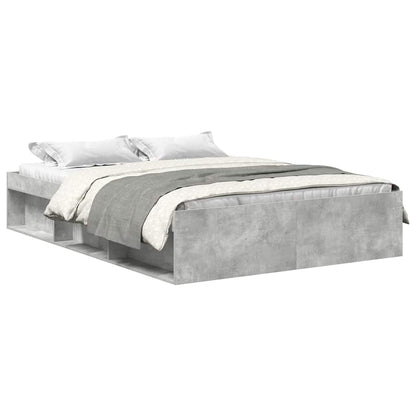vidaXL Bed Frame without Mattress Concrete Grey 135x190 cm Double Double