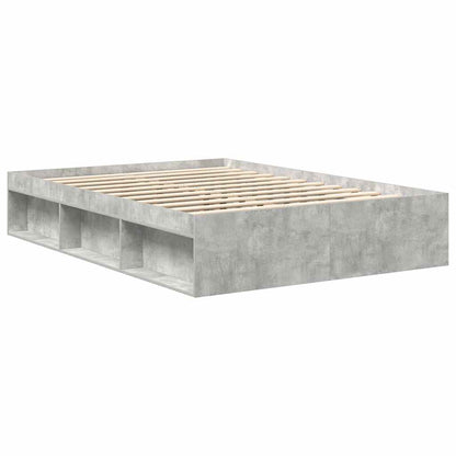 vidaXL Bed Frame without Mattress Concrete Grey 135x190 cm Double Double