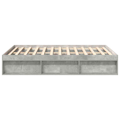 vidaXL Bed Frame without Mattress Concrete Grey 135x190 cm Double Double