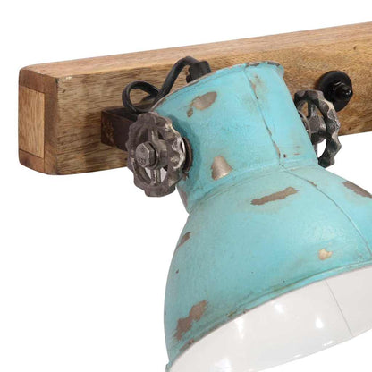 vidaXL Wall Lamp 25 W Distressed Blue 90x25 cm E27