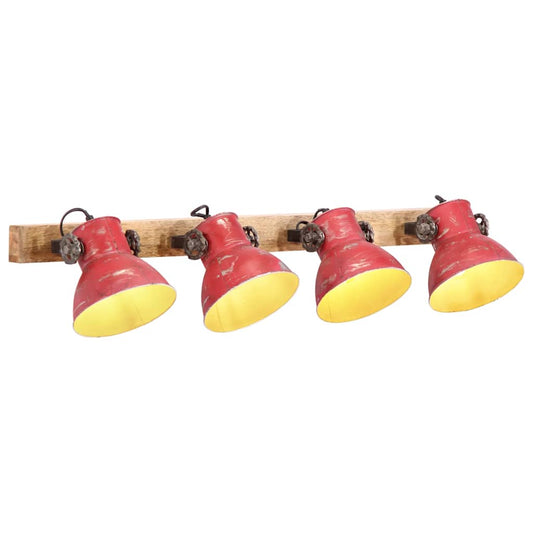 vidaXL Wall Lamp 25 W Distressed Red 90x25 cm E27