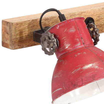 vidaXL Wall Lamp 25 W Distressed Red 90x25 cm E27