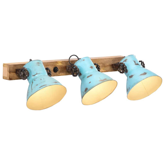 vidaXL Wall Lamp 25 W Distressed Blue 65x25 cm E27