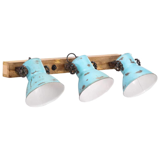 vidaXL Wall Lamp 25 W Distressed Blue 65x25 cm E27