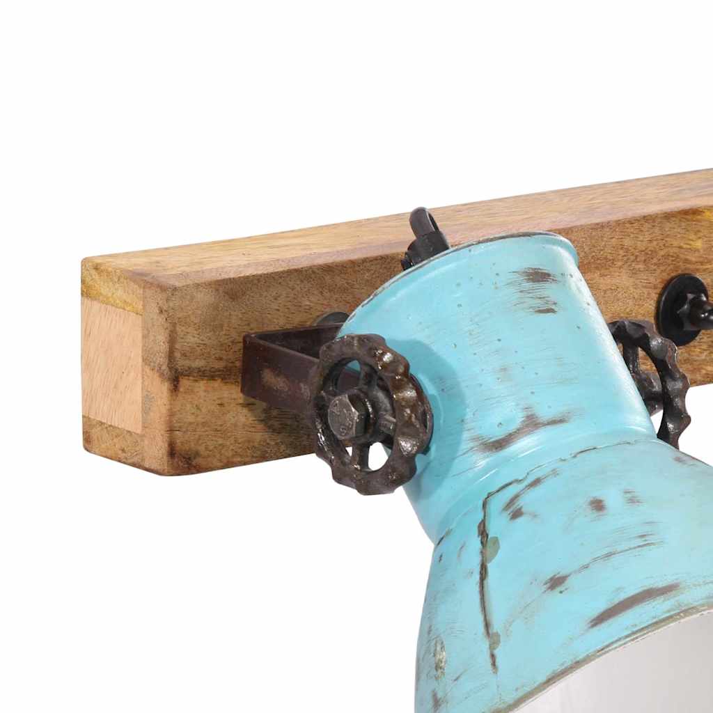 vidaXL Wall Lamp 25 W Distressed Blue 65x25 cm E27