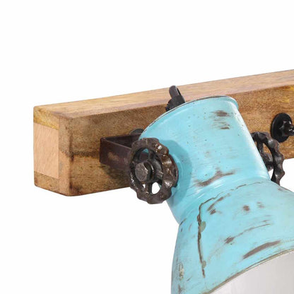 vidaXL Wall Lamp 25 W Distressed Blue 65x25 cm E27