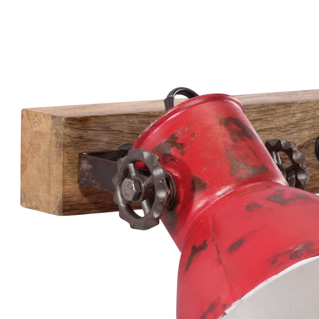 vidaXL Wall Lamp 25 W Distressed Red 65x25 cm E27