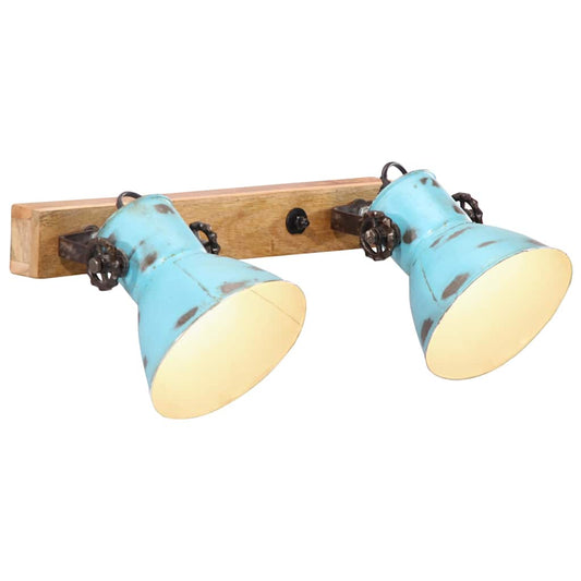 vidaXL Wall Lamp 25 W Distressed Blue 45x25 cm E27