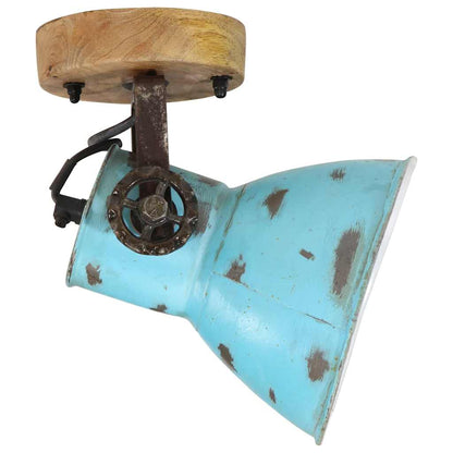 vidaXL Wall Lamp 25 W Distressed Blue 11.5x11.5x25 cm E27