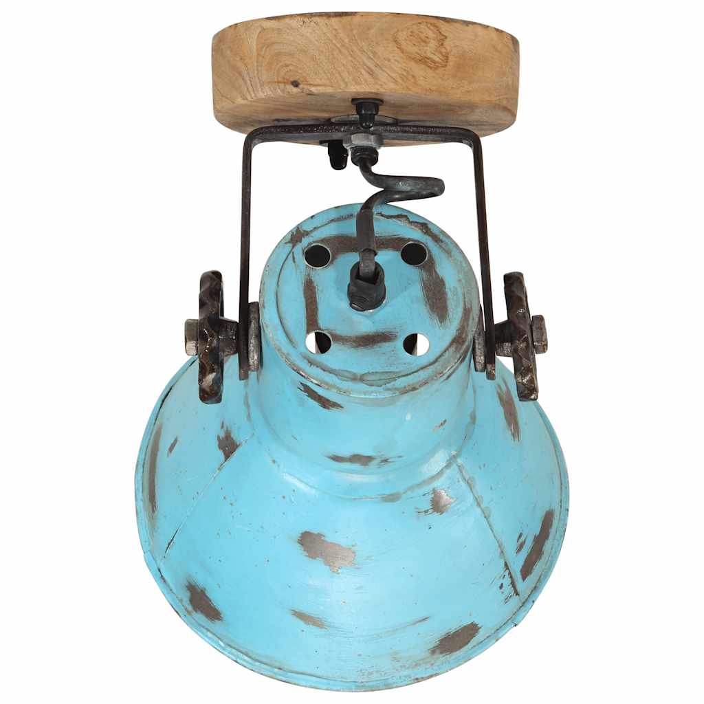 vidaXL Wall Lamp 25 W Distressed Blue 11.5x11.5x25 cm E27