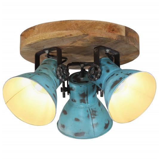 vidaXL Ceiling Lamp 25 W Distressed Blue 35x35x25 cm E27