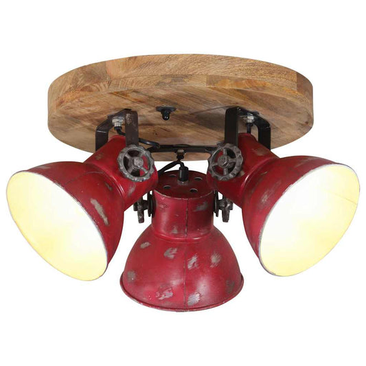 vidaXL Ceiling Lamp 25 W Distressed Red 35x35x25 cm E27