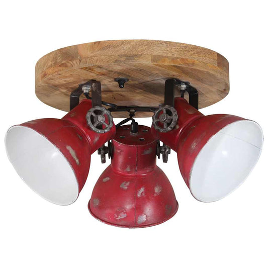 vidaXL Ceiling Lamp 25 W Distressed Red 35x35x25 cm E27