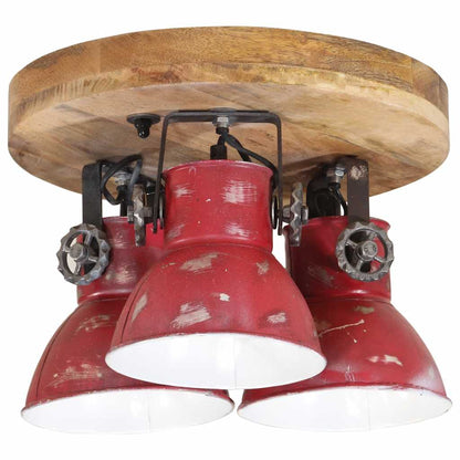 vidaXL Ceiling Lamp 25 W Distressed Red 35x35x25 cm E27