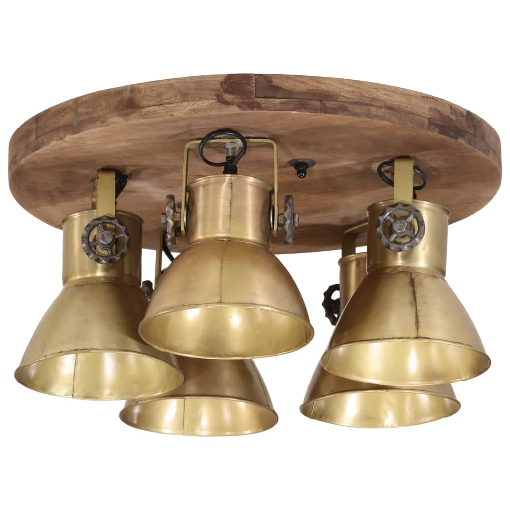 vidaXL Ceiling Lamp 25 W Antique Brass 50x50x25 cm E27