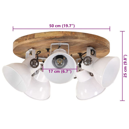 vidaXL Ceiling Lamp 25 W White 50x50x25 cm E27