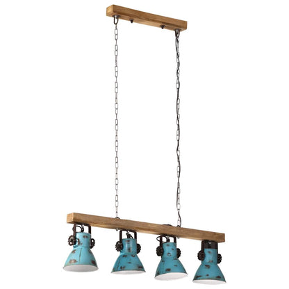 vidaXL Ceiling Lamp 25 W Distressed Blue 90x24x111 cm E27
