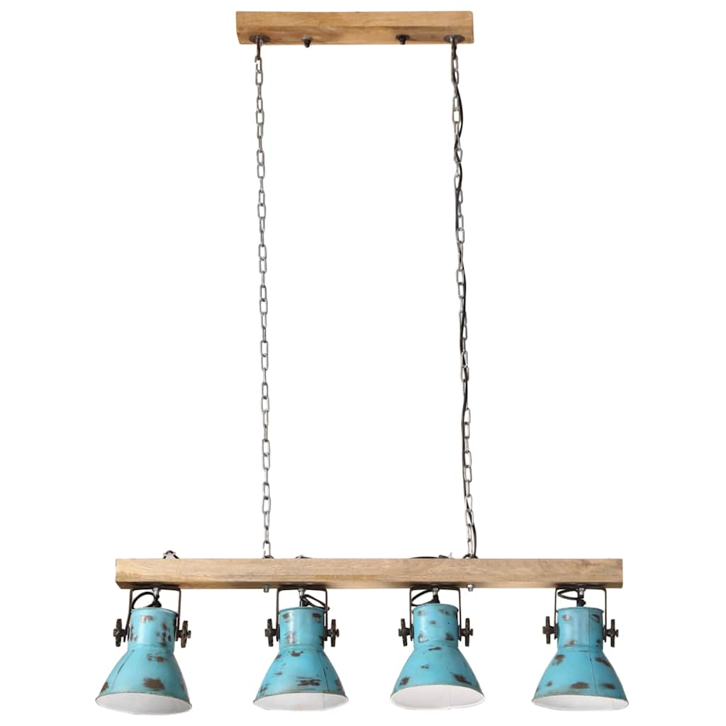 vidaXL Ceiling Lamp 25 W Distressed Blue 90x24x111 cm E27