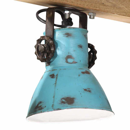 vidaXL Ceiling Lamp 25 W Distressed Blue 90x24x111 cm E27