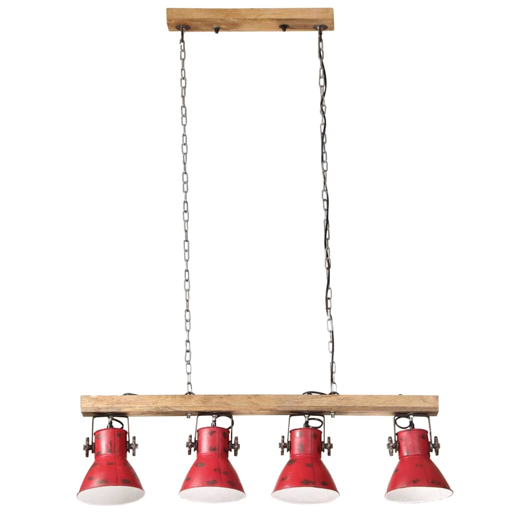 vidaXL Ceiling Lamp 25 W Distressed Red 90x24x111 cm E27