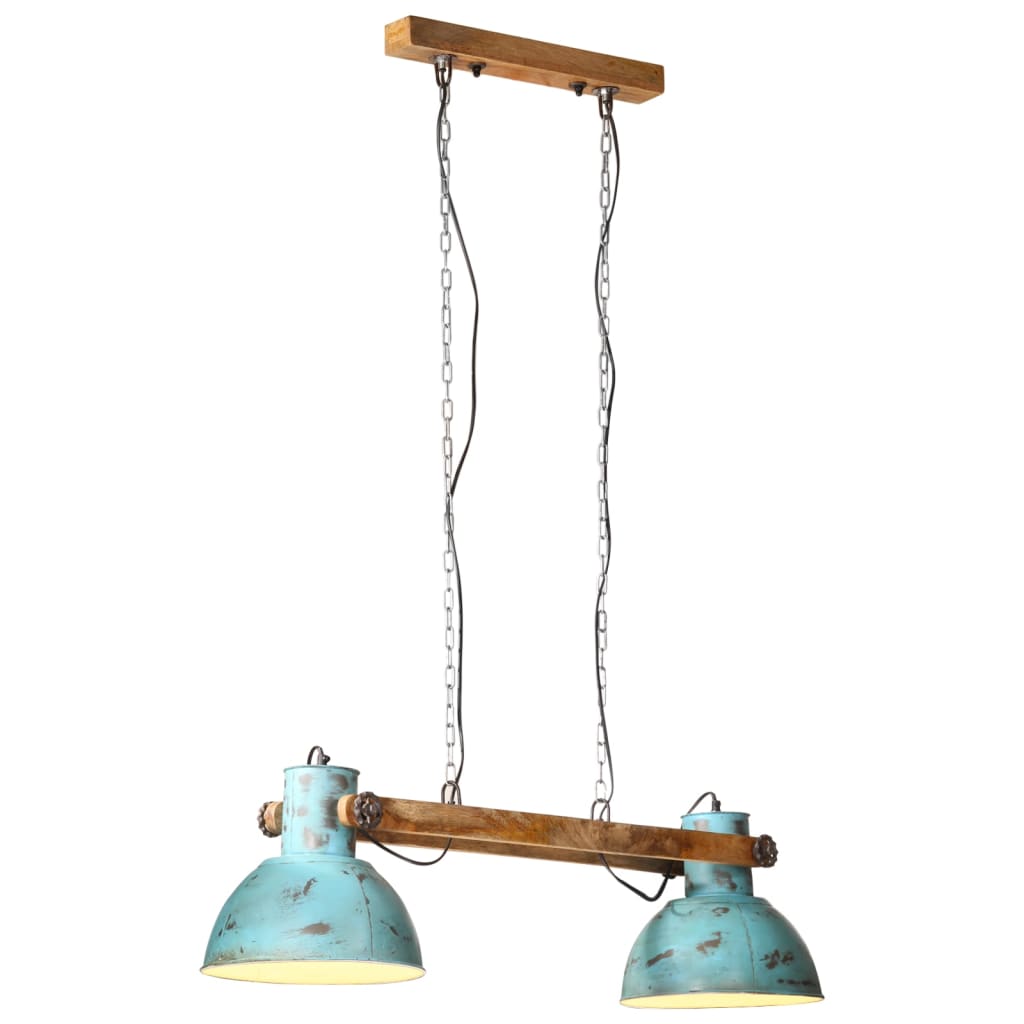 vidaXL Hanging Lamp 25 W Distressed Blue 85x28x109 cm E27
