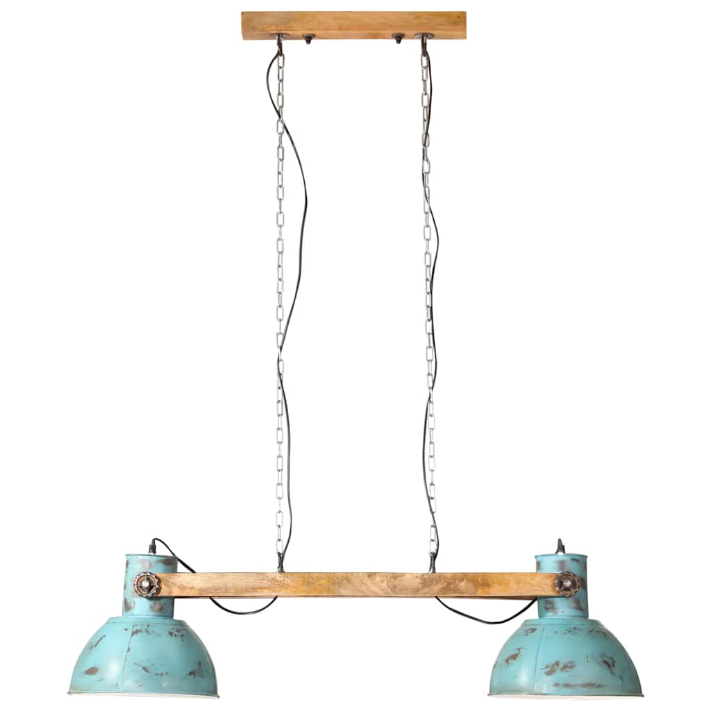 vidaXL Hanging Lamp 25 W Distressed Blue 85x28x109 cm E27