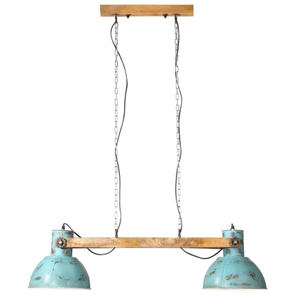 vidaXL Hanging Lamp 25 W Distressed Blue 85x28x109 cm E27
