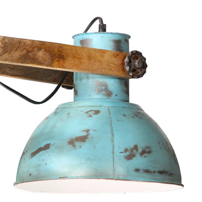 vidaXL Hanging Lamp 25 W Distressed Blue 85x28x109 cm E27