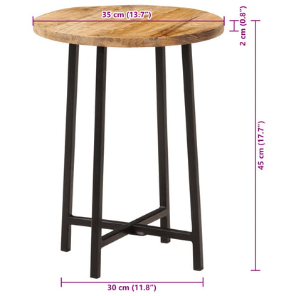 vidaXL Coffee Table 35x35x45 cm Solid Wood Mango and Iron
