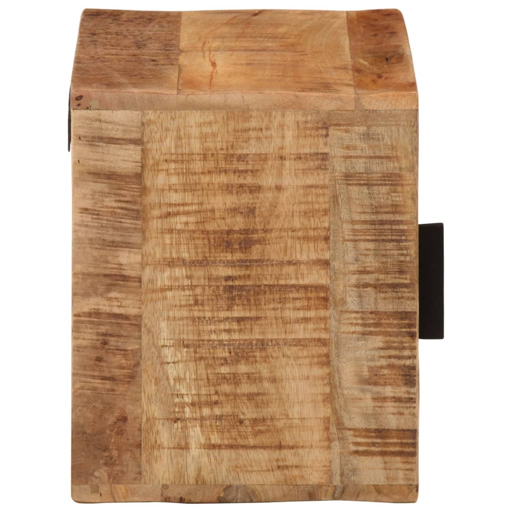 vidaXL Wall-mounted Bedside Cabinet 40x30x25 cm Solid Wood Mango