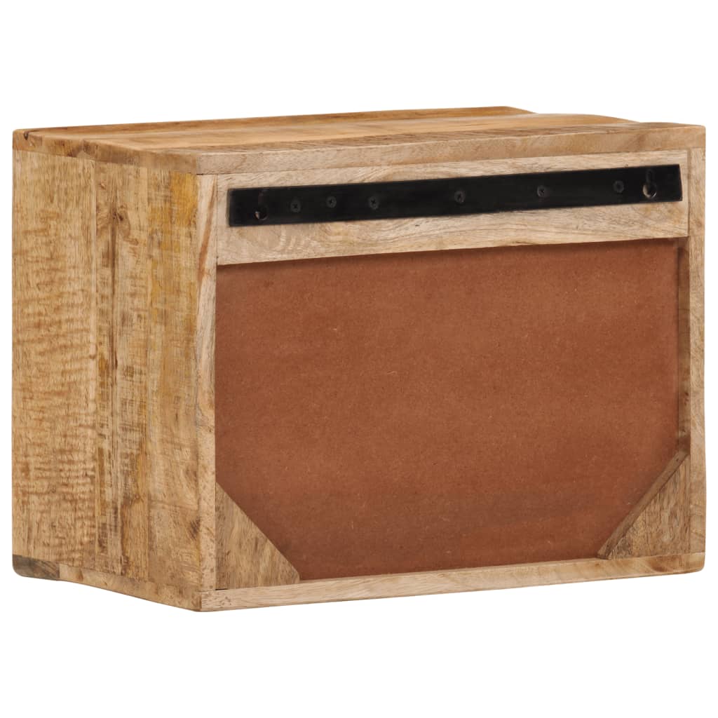 vidaXL Wall-mounted Bedside Cabinet 40x30x25 cm Solid Wood Mango