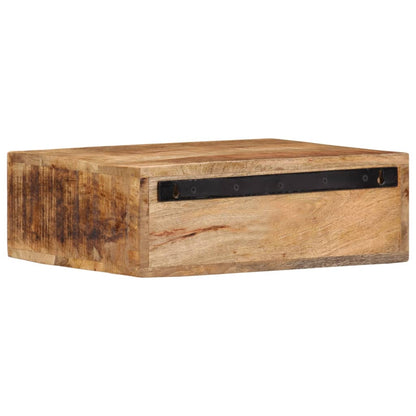vidaXL Wall-mounted Bedside Cabinet 40x30x13.5 cm Solid Wood Mango