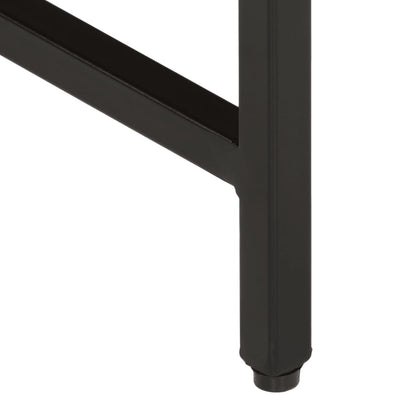 vidaXL Nesting Coffee Tables 3 pcs Solid Rough Mango Wood and Iron