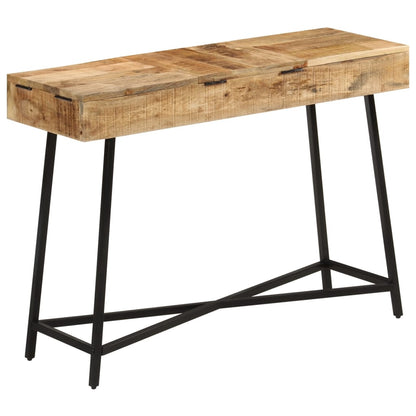vidaXL Dressing Table 105x35x75 cm Solid Rough Mango Wood and Iron