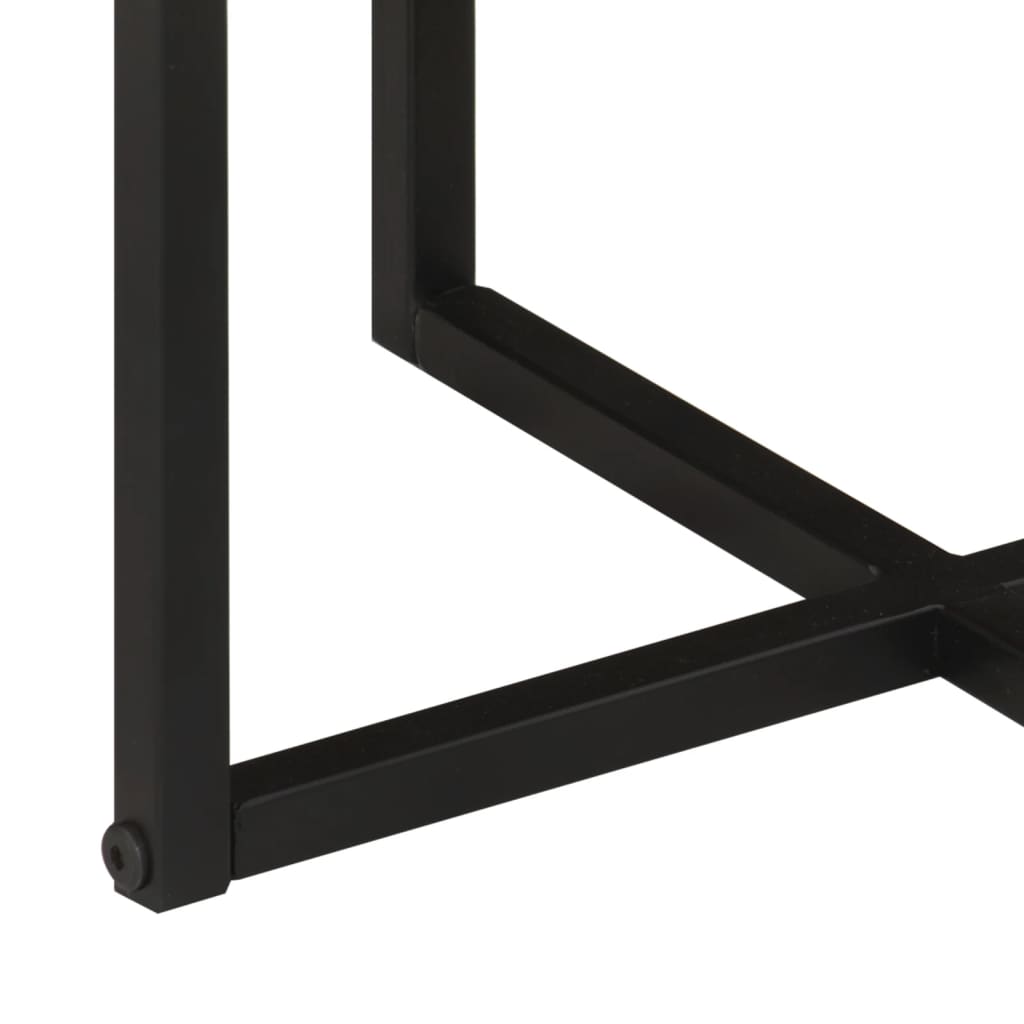 vidaXL Coffee Table 35x35x30 cm Solid Wood Acacia and Iron