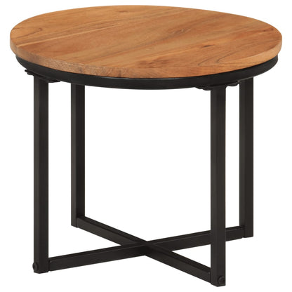 vidaXL Coffee Table 35x35x30 cm Solid Wood Acacia and Iron