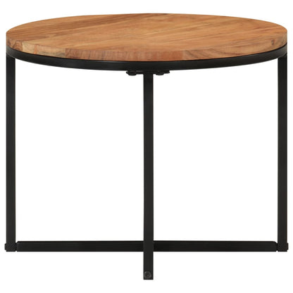 vidaXL Coffee Table 45x45x35 cm Solid Wood Acacia and Iron