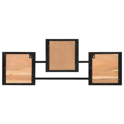 vidaXL Wall Coat Rack 90x1x35 cm Solid Wood Acacia and Iron