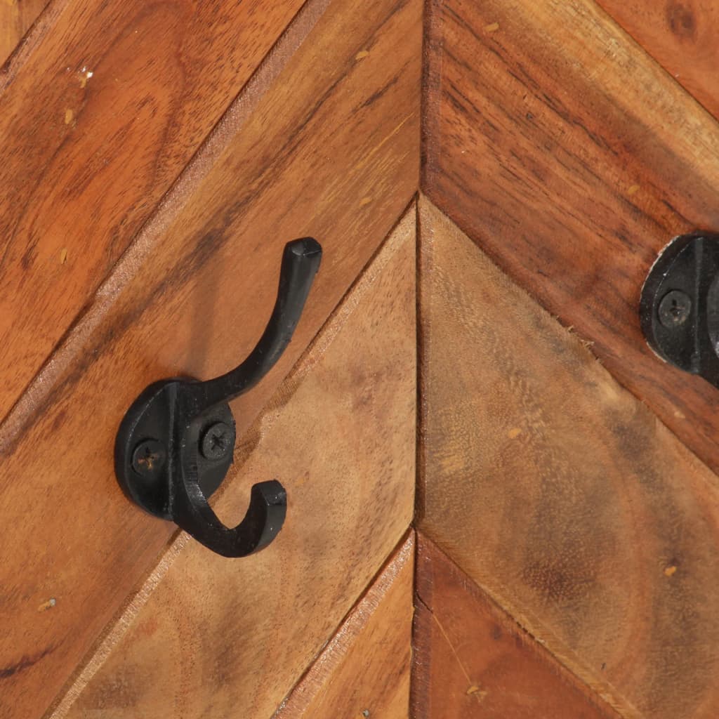 vidaXL Wall Coat Rack 90x1x35 cm Solid Wood Acacia and Iron