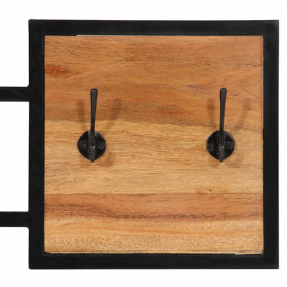vidaXL Wall Coat Rack 90x1x35 cm Solid Wood Acacia and Iron