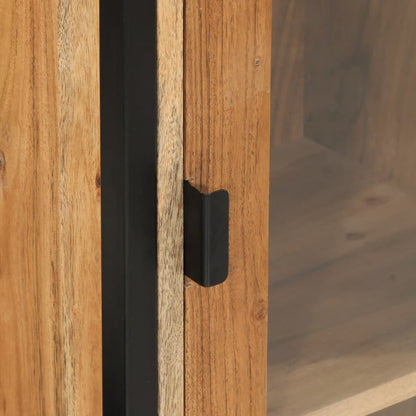 vidaXL Bathroom Wall Cabinet 40x30x90 cm Solid Wood Acacia and Iron