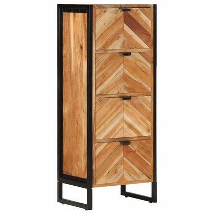vidaXL Bathroom Cabinet 40x30x100 cm Solid Wood Acacia and Iron
