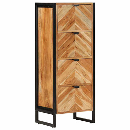 vidaXL Bathroom Cabinet 40x30x100 cm Solid Wood Acacia and Iron