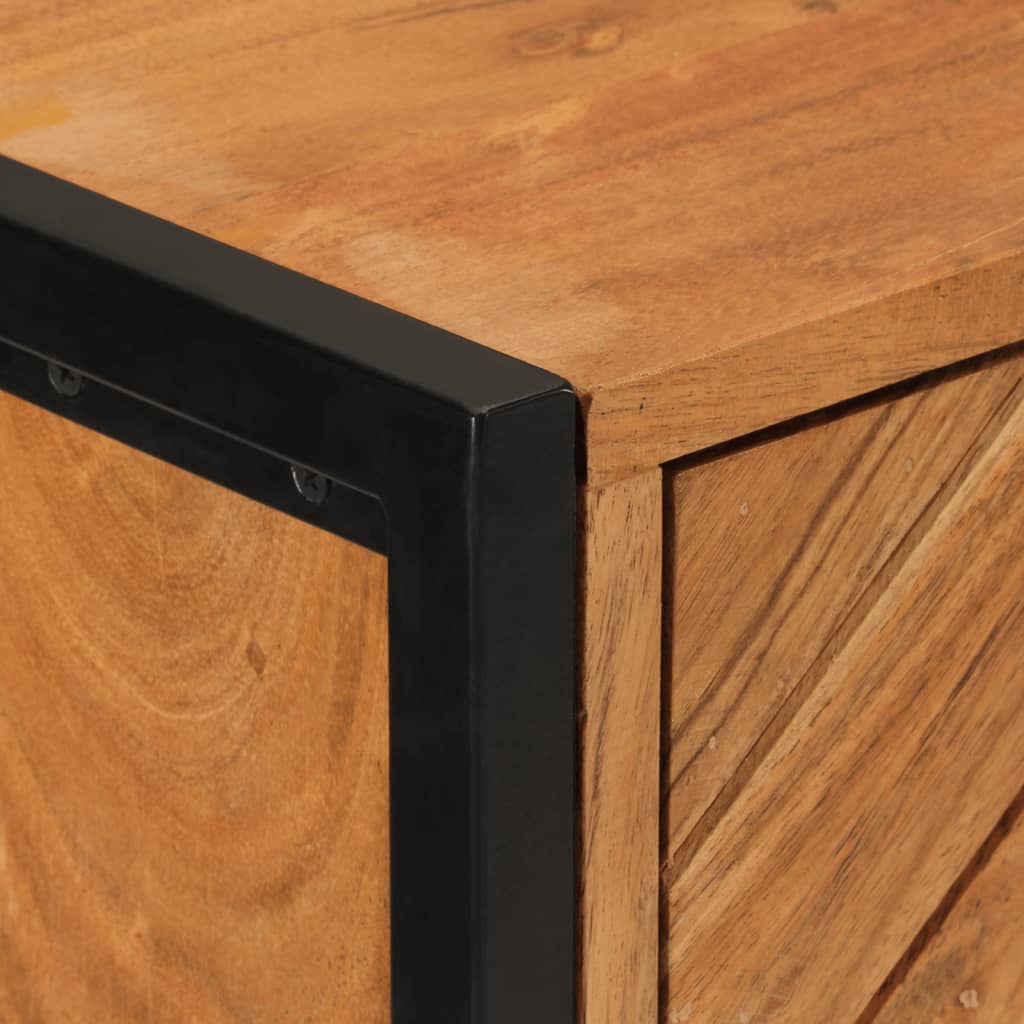 vidaXL Bathroom Cabinet 40x30x100 cm Solid Wood Acacia and Iron