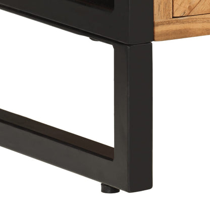 vidaXL Bathroom Cabinet 40x30x100 cm Solid Wood Acacia and Iron